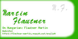 martin flautner business card